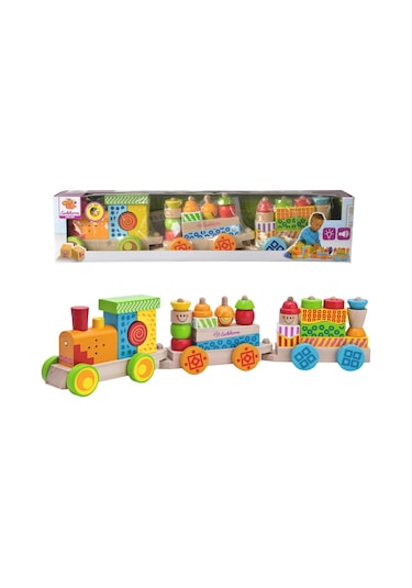 Eichhorn Işıklı Sesli Ahşap Tren 59cm