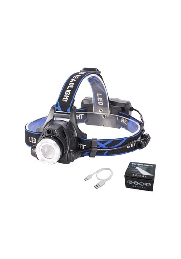 Geeroyoo Dışarıda Balık Tutarken Kullanıma Uygun, Şarjlı, Su Geçirmez, Yakın-uzak Odaklanabilir, Dokunmatik Kontrollü Led Feneri T6 Modeli