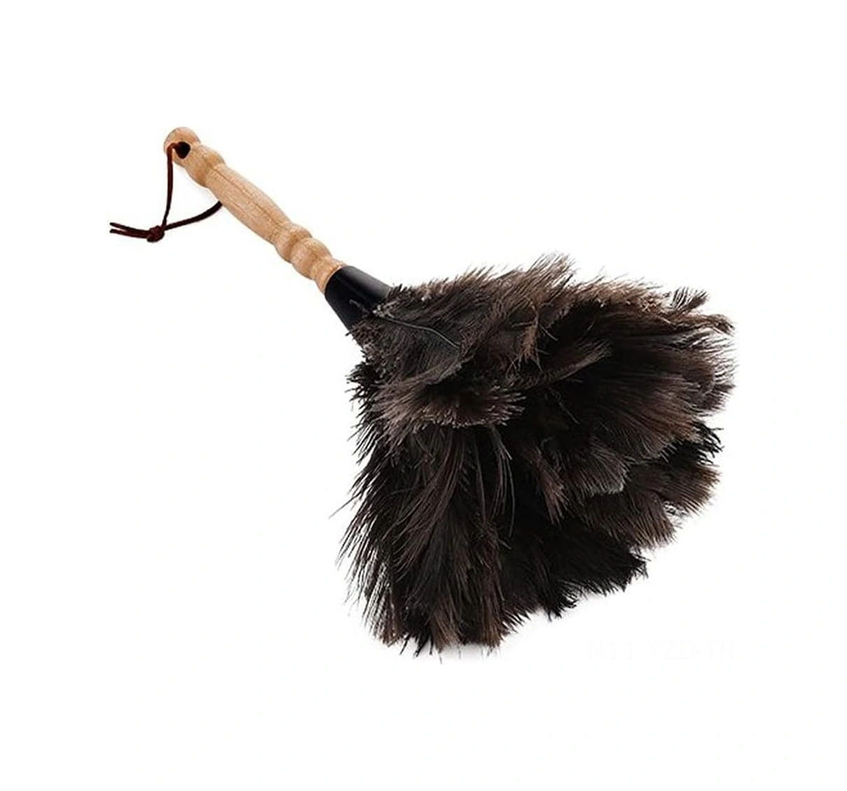 Yuntech01 Ahşap Saplı Doğal Devekuşu Tüy Temizleyici, Ev Ve Araç İçin Hassas Yüzeyler İçin Soft, Tekli Paket