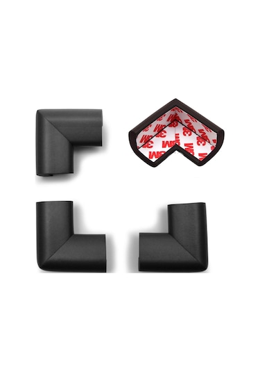 Agubugu Baby Kauçuk Köşe Koruyucu Siyah 4 Adet