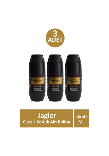Jagler Classic Erkek Roll-On Deodorant 50 ML x 3