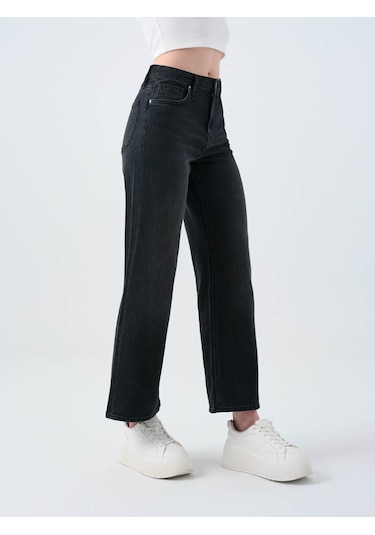 Loft Bella Regular Fit Siyah Kadın Jean Pantolon Lf2038792 Siyah