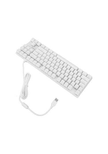 Dizüstü Bilgisayarlar İçin 87 Tuşlu Mekanik Klavye Mavi Anahtarlı Ergonomik Tasarım Duyarlı Profesyonel Kablolu Oyun Klavyesi