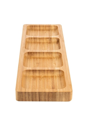 Naturalove Bambu Sunum Tabağı - 4 Bölmeli