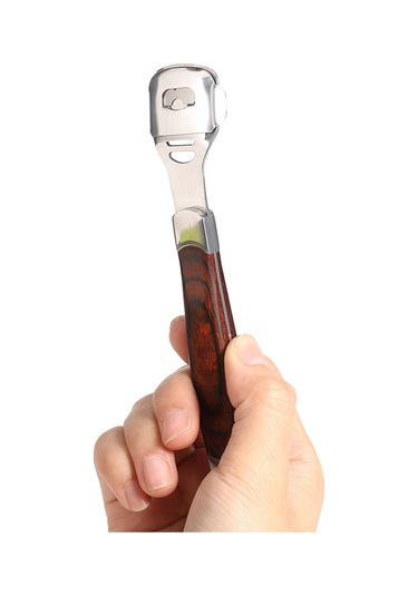 Maiyame Ahşap Saplı Paslanmaz Çelik Ayak Bakımı Aleti - Ölü Cilt Ve Kavrulukları Hassasce Kaldırır