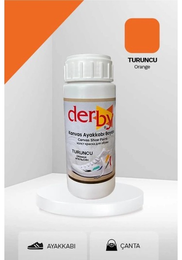 Derby Turuncu Kanvas - Bez / Kumaş Ayakkabı Boyası 100 Ml