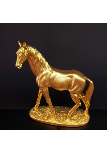 Büro Ev Ofis Hediyesi İçin Golden Dekoratif At Biblosu