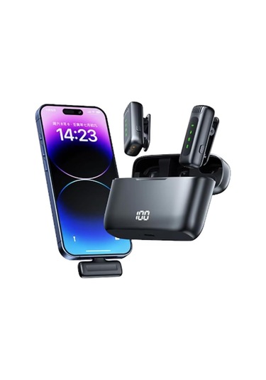 Nsssunnre Kablosuz Yaka Mikrofonu Taşınabilir Gürültü Azaltma