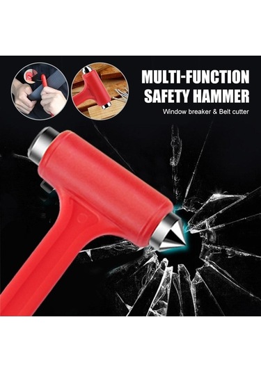 Trendooze Taşınabilir Mini Kırıcı Kesici Kemeri Kaçış Kaçış Fonksiyonlu Emniyet Emniyet Çok Çekiç Cam Araçları Araba Araba Aksesuarları Acil Jf