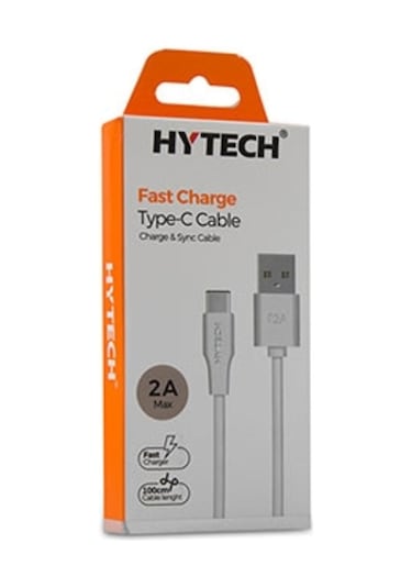 Hytech Hy-X105 1M 2A Type-C Beyaz Şarj Kablosu