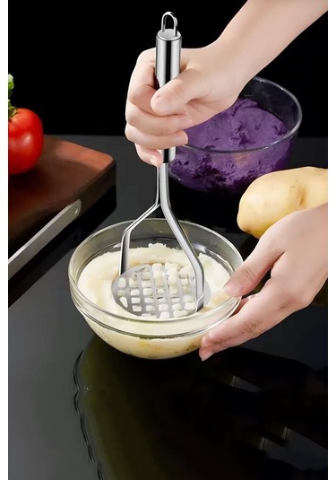 Zhlhome Patates Ezici 304 Paslanmaz Çelik Havuç Muz Avokado Ezici