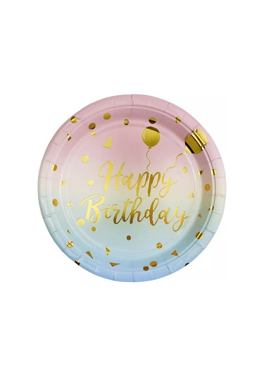 Davajdarit' Doğum Günü Partisi İçin Tek Kullanımlık Gökkuşağı Temada Sofra Takımı 256716120 100 adet