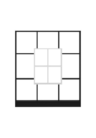 Mars Kitaplık - Siyah / Parlak Beyaz