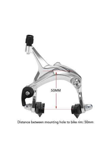 Folinda Fixie Ve Yol Bisikletleri İçin Gümüş Arka Jant Freni Seti - Alyuminyum Kontrplak Fren, 22mm Fren Kolu Ve Kablolu Telsiz Çok Renkli