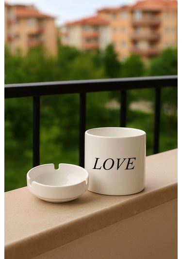 Porselen Baskılı Küllük - Hope