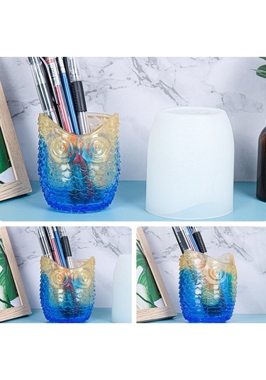 Sones D768 Epoksi Kalıp Baykuş Kalemlik Silikon Kalıp