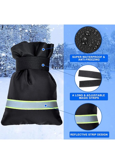 Suntek 2 Adet Dış Mekan Musluk Kapağı Çorapları Bahçe Kapakları Siyah