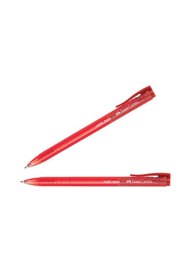 Faber Castell 1425 Auto Kırmızı 10'lu Tükenmez Kalem
