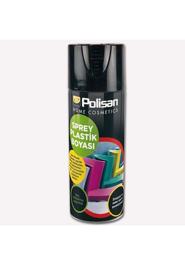 Polisan Sprey Boya Plastik Yüzey 400 ML Mat Siyah