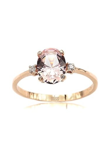 Morganite Pırlanta Rose Altın Yüzük
