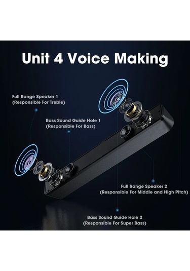 Ulzyvf Surround Sistemi Sineması Ses Hoparlör Ev Bluetooth 4d Ov