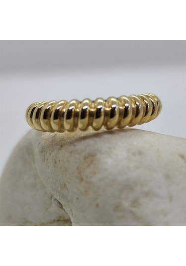 Kruvasan Taşsız Altın Alyans-Taşsız Modern Evlilik Alyansı Modern 552950158