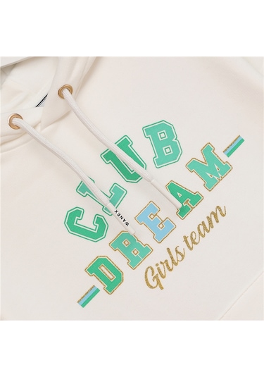 Wanex Kız Çocuk Uzun Kol Kalın Sweatshirt - 32214 Ekru