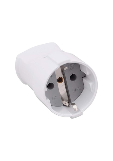 Depa Topraklı Dişi Fiş Priz - Beyaz - 220 Volt - 11102