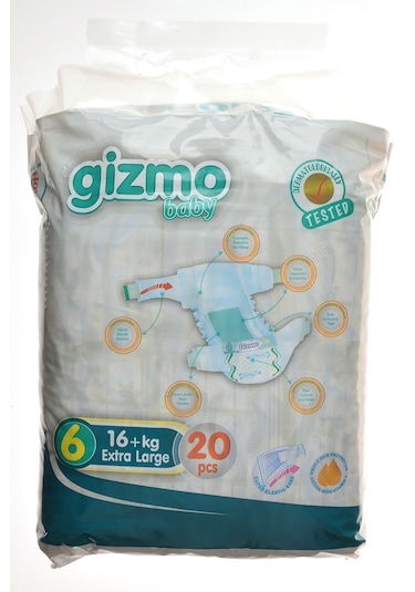 Gizmo Baby Bebek Bezi 6 Numara Extra Large 20 Adet