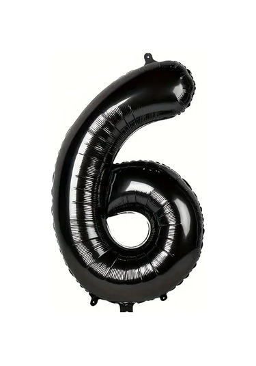 Beysüs Siyah 6 Rakam Folyo Balon 80 Cm Siyah