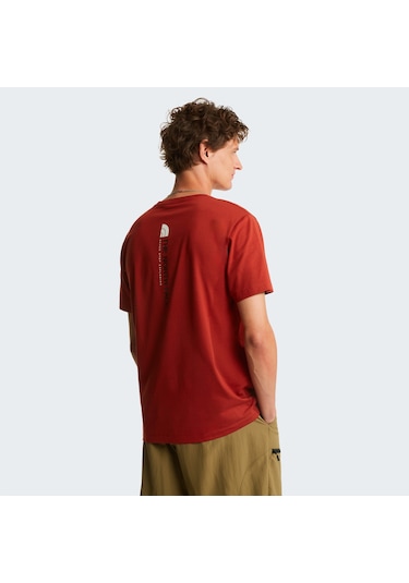The North Face M Vertical Regular Short Sleeve Tee-grap Erkek T-shirt-32611 Kiremit