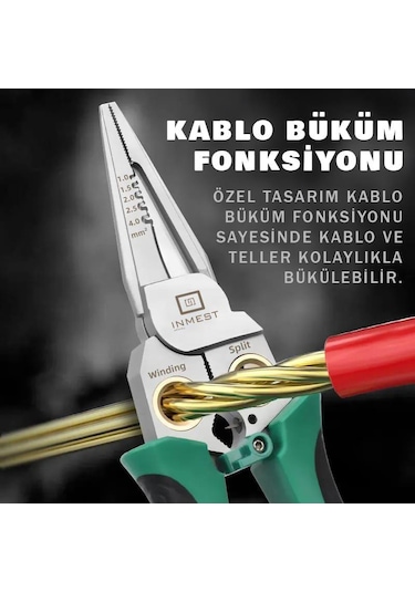 Inmest Çok Amaçlı Kablo Soyma Pensesi