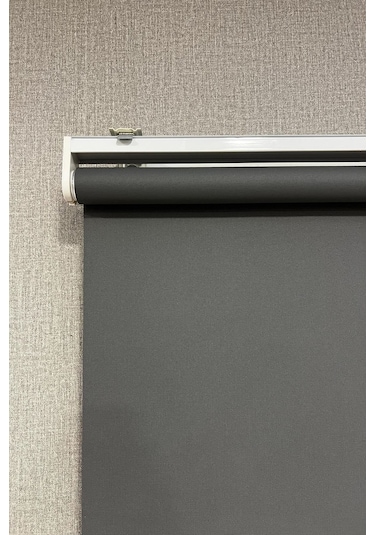 Stor Perde Ithal Mat Polyester Antrasit P1090 Gri