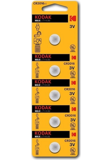 Kodak 5 Adet Cr2016 Lityum Para Pil