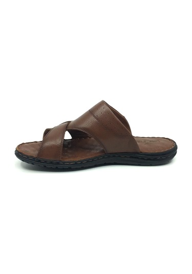 Luis Figo %100 Deri Ortopedik Erkek Büyük Numara Sandalet Terlik (481141848)