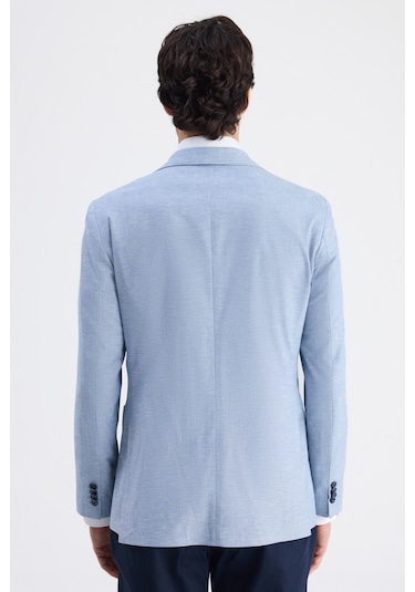 D's Damat Ds Damat Slim Fit Mavi Düz Kumaş Ceket 6hf044700436m 701