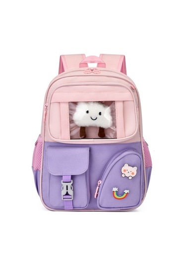Çocuk Çantası Karikatür Sevimli Rahat Küçük Okul Çantası Czckck Mor