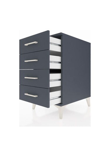 Kronos Komodin 4 Çekmeceli 44x59x80 Antrasit-antrasit Antrasit