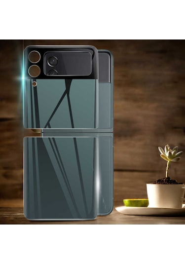 Galaxy Z Flip 3 Zore 3d Standart 2 İn 1 Arka Koruyucu
