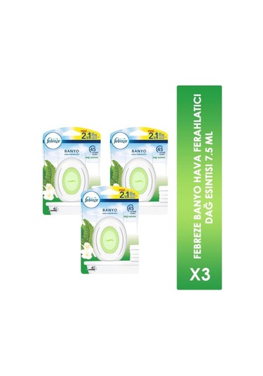 Febreze Dağ Esintisi Banyo Kokusu 3 x 7.5 ML