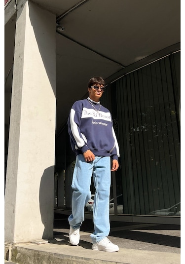Flaw Basic Baggy Jean Buz Mavi Buz Mavi