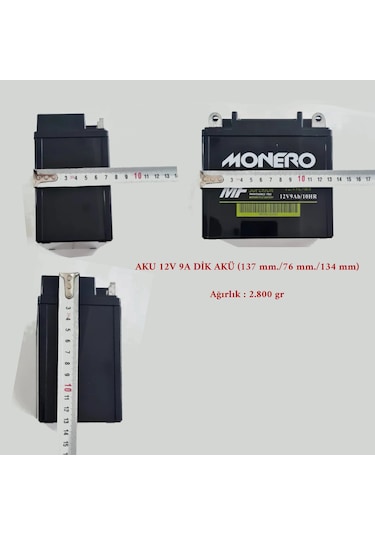 LİFAN KP 150 TR150-10B MONERO MARKA AKÜ 12V 9A