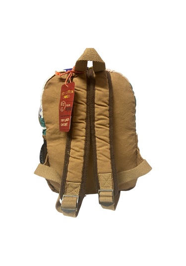 Kaliteli Renkli Vintage Salaş Disayn Günlük Sırt Gezi Okul Seyahat Çantası 28 Cm X 37 Cm Mavi