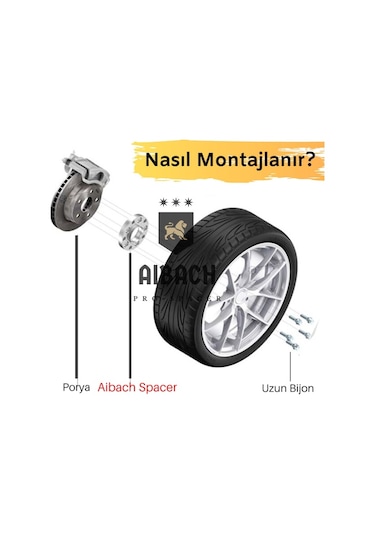 Aibach Pro Spacer 20mm AUDI A4 8K (B8) 11/2007 > 40 5X112 66,6 14X1.5 BİJON