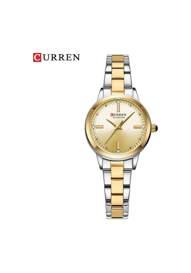 Yingfu Çelik Kordonlu Kadın Saat Curren 9094 - Kuvars Mekanizma Altın Altın