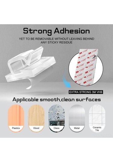 Yaozixa 60 Adet Özlü Bağcıklı Kablo Tutucuları - Noel Işıkları, Ethernet, Usb Kablo Düzenleyici - Dışarıdaki Ve İçerideki Kabloları Düzenle Paketli