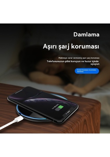 Willowhaven Yuvarlak Beyaz Ayna Cep Telefonu Kablosuz Şarj Cihazı - Jian Fan, 15w Qc3.0, X8 Akrilik, Lunarose Mağazası ' Beyaz