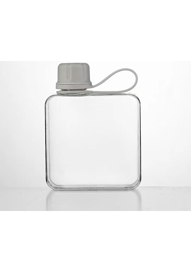 Düz Su Şişesi Seyahat Şişesi Taşınabilir 10.5 Oz Bpa Ücretsiz Tritan Kare Küçük Su Şişeleri, Çanta Seyahat Cep Sporları Fitness Gri, 10.5 10.5 Gri Purple