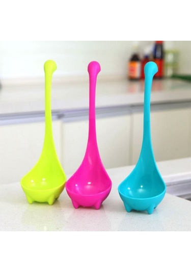 Nessie Çorba Kepçesi Loch Ness Tasarım Dik Kaşık Ev Mutfak Bar Pişirme Aksesuarları