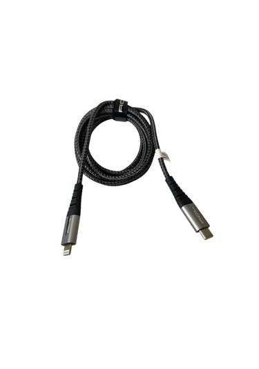 2 Metre Uzun İphone Uyumlu Usb C To Lightning Şarj Kablosu Led Işıklı Hasır Örgülü 27 Watt Şarj Data Kablosu